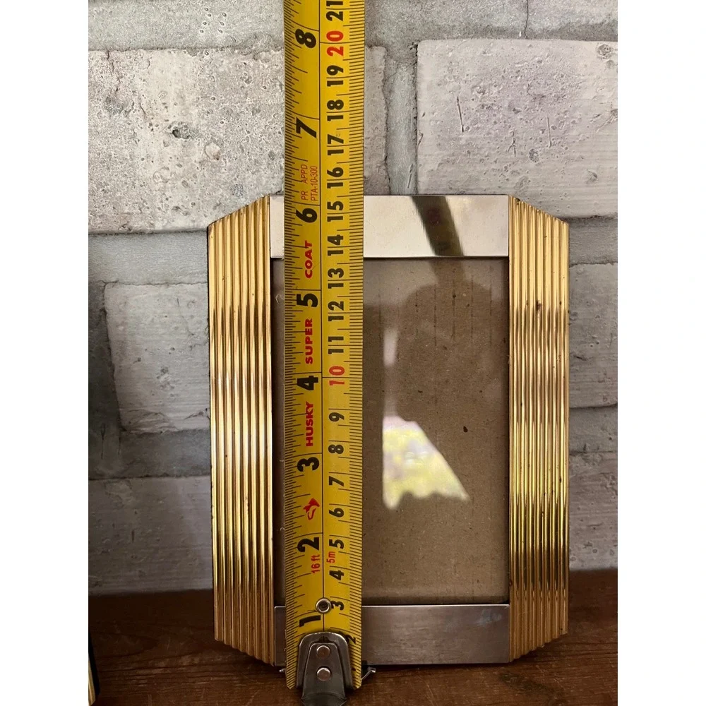 Vintage Art Deco Set of 4 Gold & Silver Color Two Tone Picture‎ Frames